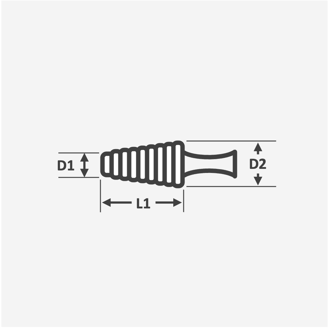 Silikon Rillenstopfen mit Griff