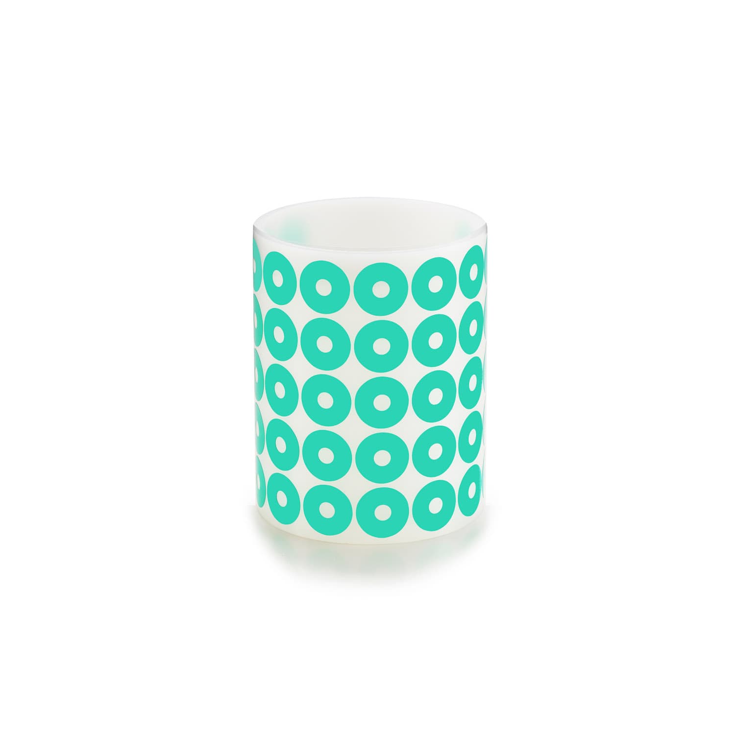 Donut-shaped green polyester masking die-cuts for powder coating and painting