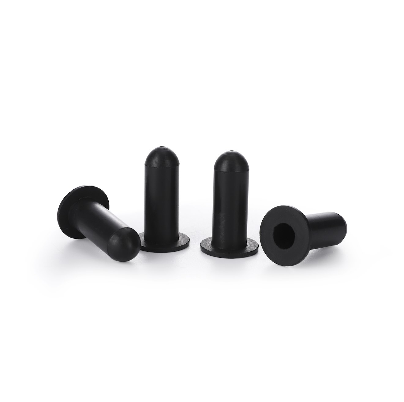 Silicone flanged cap for masking in powder coating and painting, temperature-resistant up to 250°C