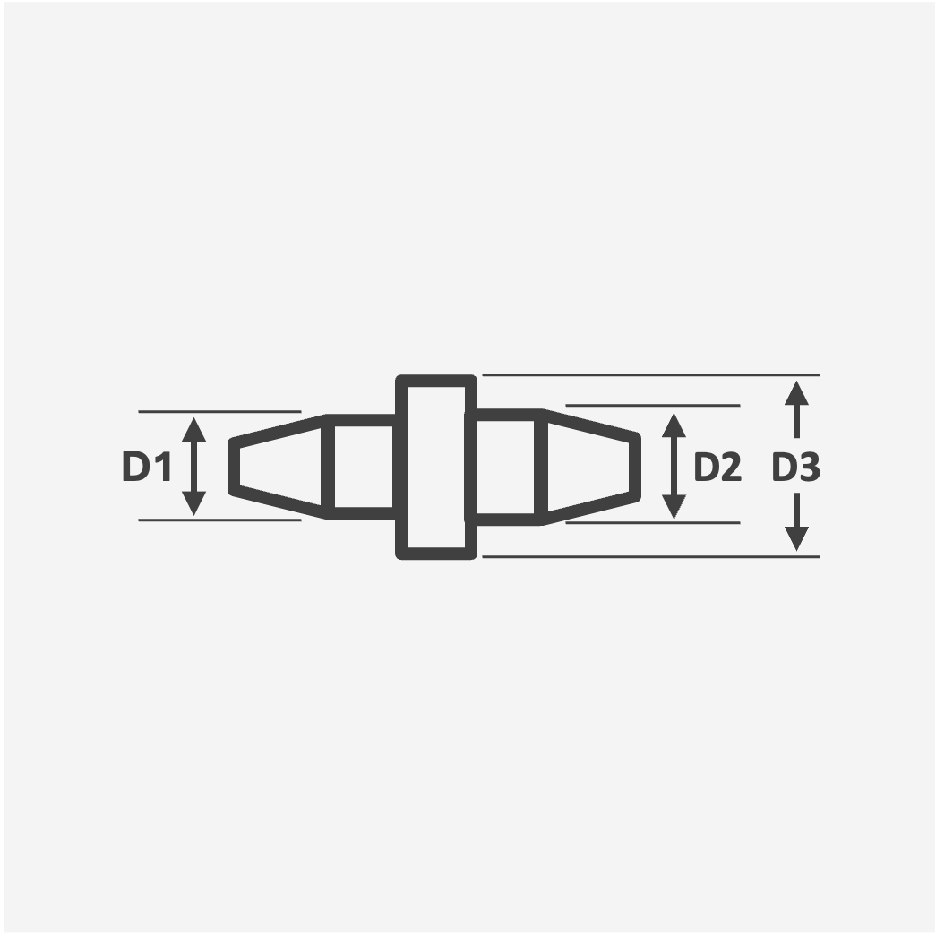 Konischer Doppelstopfen mit Kragen