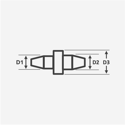 Konischer Doppelstopfen mit Kragen
